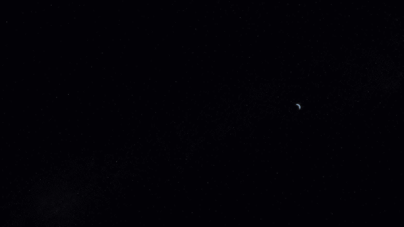 Earth as a fragile point of light in deep space